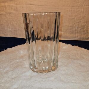 Marquis Waterford Oval Wavy Ribbed Crystal Vase 5"x 9"